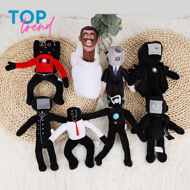 Đồ chơi mô hình Gấu bông Skibid Toilet Cameraman TV Man Titan Speaker Man Ngộ Nghĩnh - Top Trend