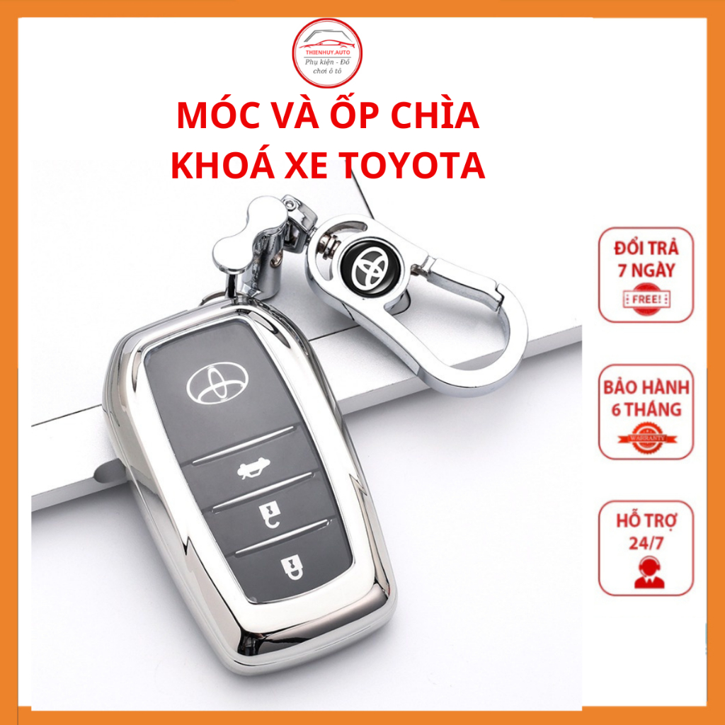Móc khóa kèm bao ốp khóa xe Toyota Raize, Veloz Cross, Veloz 2021, Avanza 2022 chất liệu nhựa dẻo TPU tráng gương