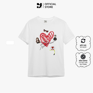 Áo thun unisex tay lỡ red heart onyou t001 100% cotton - local brand chính hãng