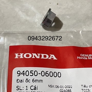 Đai ốc 6mm Xuyên Tai Phanh Honda