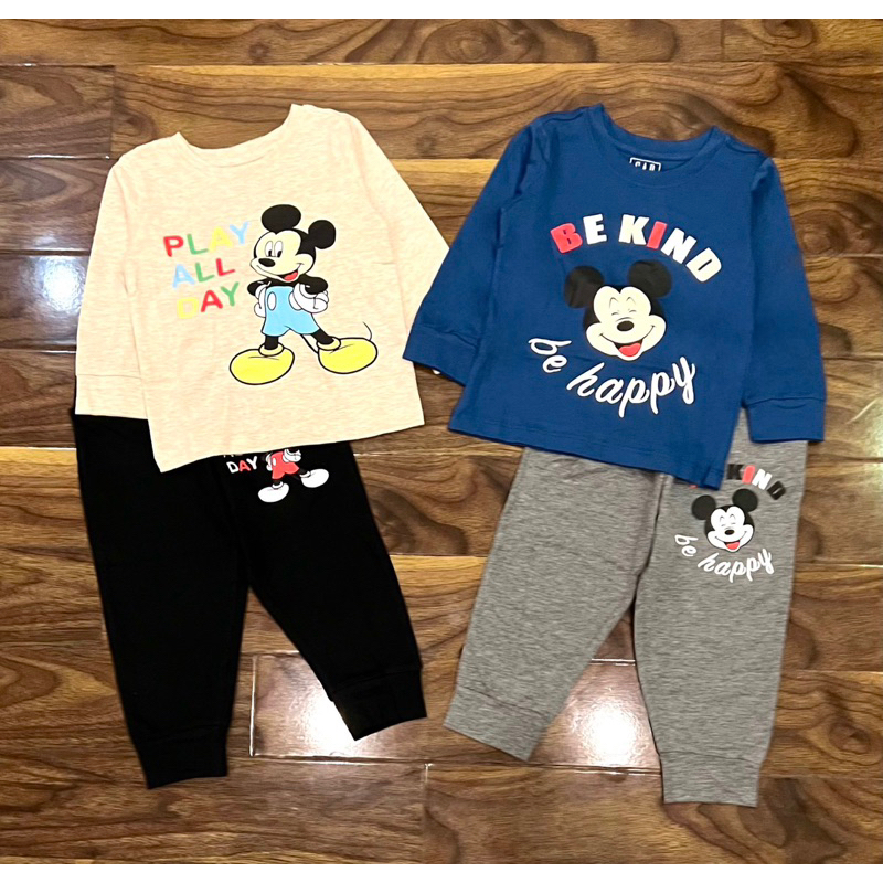 Bộ quần áo thu đông dài tay cho bé chất liệu cotton đẹp hình in ngộ nghĩnh