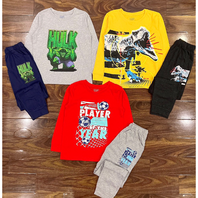 Bộ thu đông cotton size đại cho bé trai