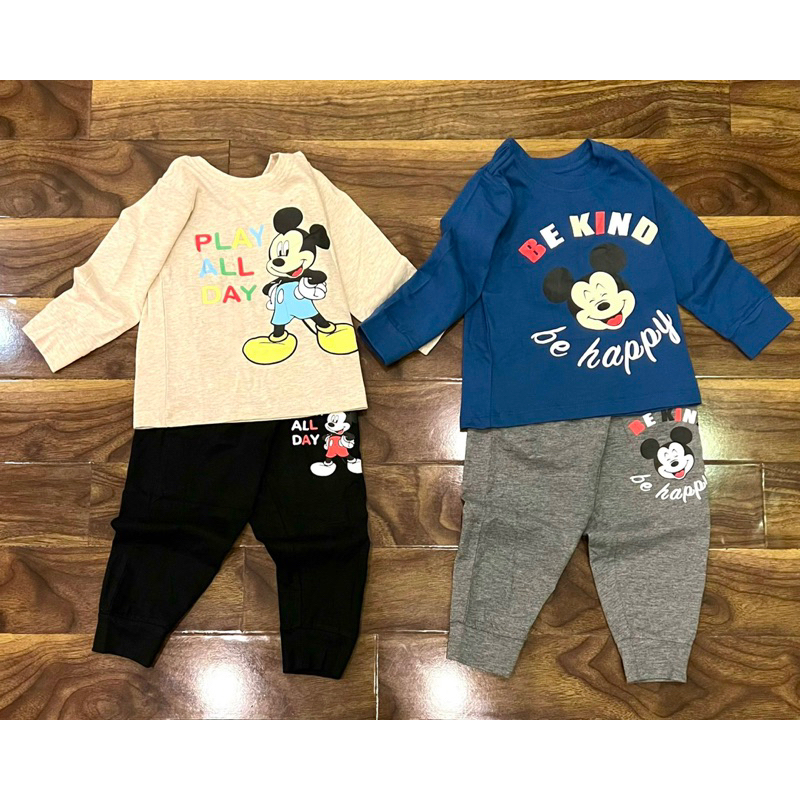 Bộ quần áo thu đông dài tay cho bé chất liệu cotton đẹp hình in ngộ nghĩnh