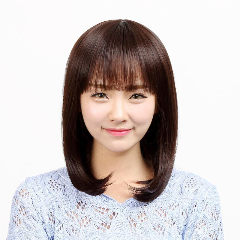 Tóc giả nữ xoăn trung niên TN23, tặng lưới chụp