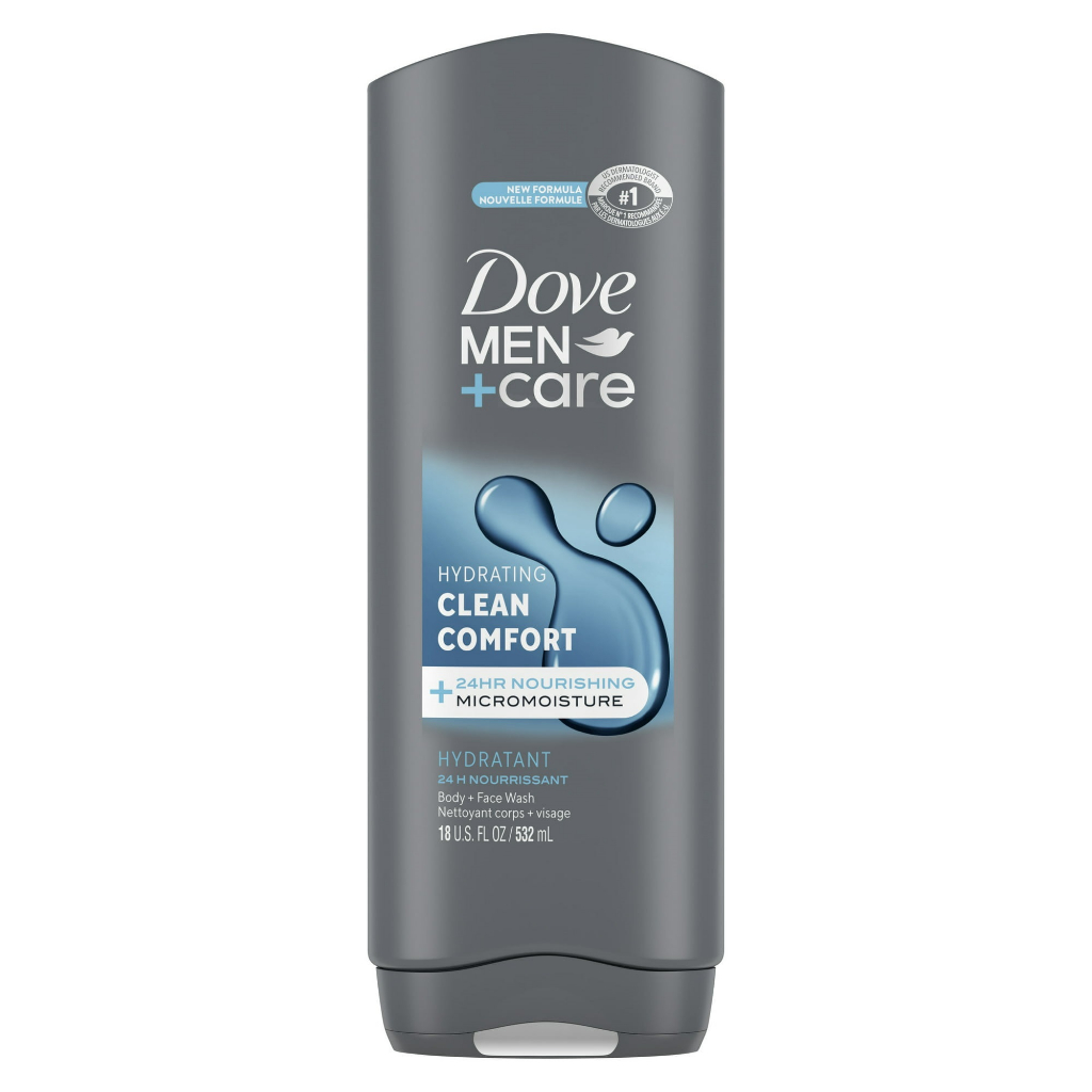 Sữa tắm dưỡng mềm da cho Nam Dove Men+Care Body and Face Wash 532 mL