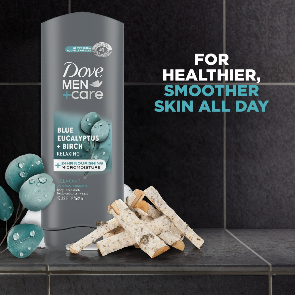 Sữa tắm dưỡng mềm da cho Nam Dove Men+Care Body and Face Wash 532 mL