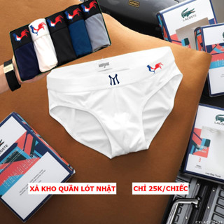 Hộp 5 Chiếc Quần Lót Nam Thun Lạnh Co Giãn 4 Chiều MP04, Quần Sịp Nam Chéo Tam Giác CONGA Nhiều Màu Siêu Đẹp