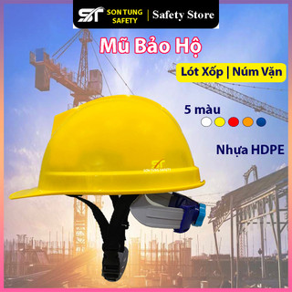 Mũ bảo hộ lao động dũng phong, lót xốp, núm vặn, nhiều màu