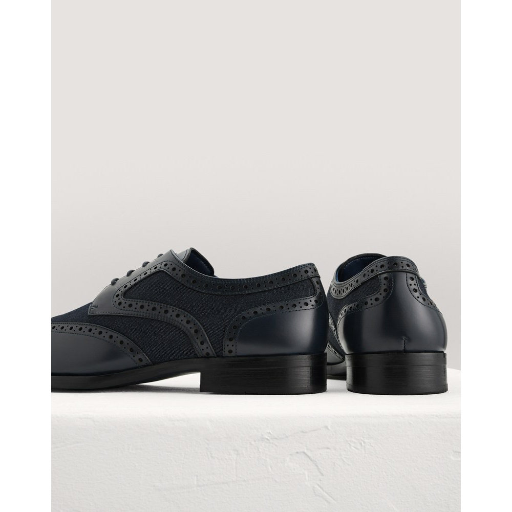 Giày da nam màu xanh Pedro authentic BROGUES size 40