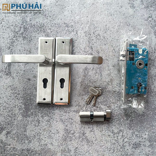 Khoá tay gạt ksaite FB 058 (20mm) Inox vặn chìa