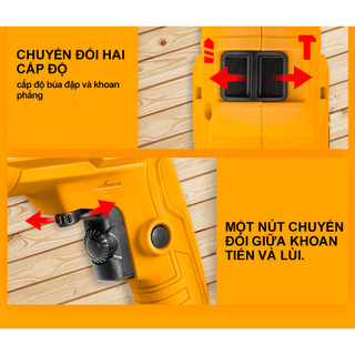 Máy khoan búa 710W Ingco ID7108E-ID7118E