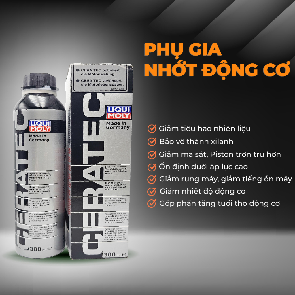PHỤ GIA NHỚT ĐỘNG CƠ CERATEC - 3721 - 300 ML