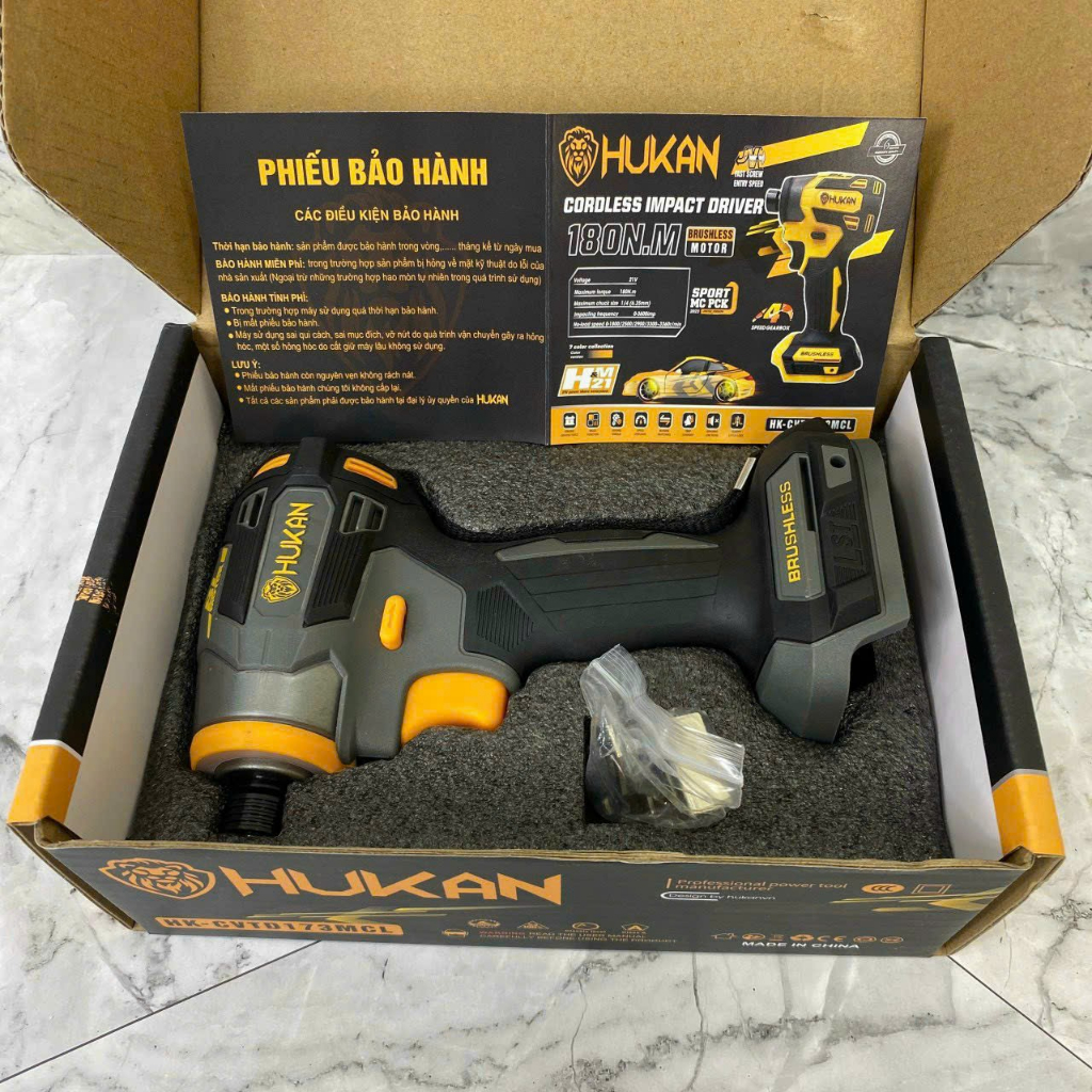 Thân máy chuyên vít HUKAN HK-CVTD173MCL 5cell chân pin phổ thông lực siết 180Nm chính hãng phân phối bởi Vua đồ nghề