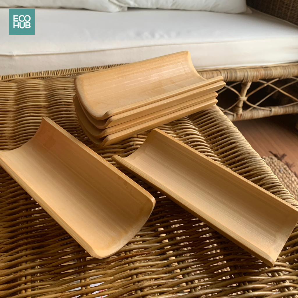 Khay tre ECOHUB đựng khăn giấy, đựng, pha trà kích thước 18x7x3cm