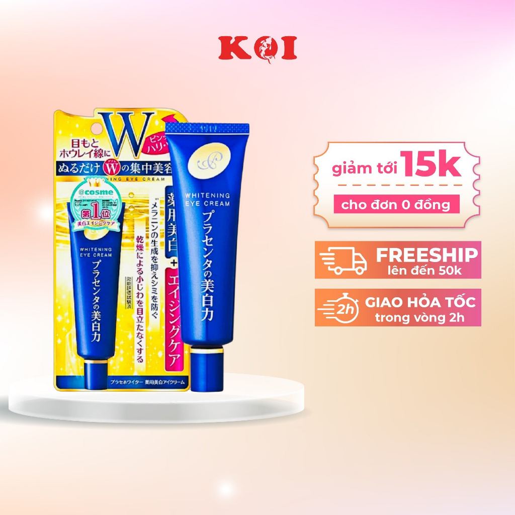Kem dưỡng mắt Meishoku Whitening Eye Cream giảm thâm mờ nếp nhăn chống lão hóa Nhật Bản 30g