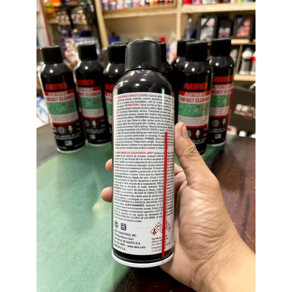 CHAI XỊT VỆ SINH LÀM SẠCH BO MẠCH ĐIỆN TỬ ABRO USA ELECTRONIC CONTACT CLEANER 163G