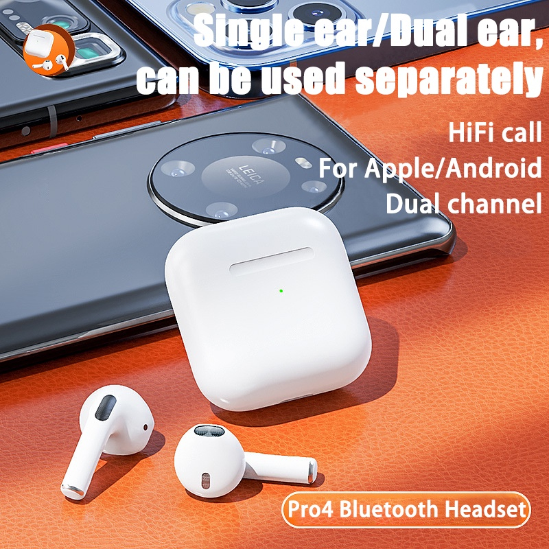 Tai Nghe Bluetooth Pro4, tai nghe blutooth Nhét Tai Bluetooth 5.0 Bản nước ngoài tương đồng toàn bộ Dòng Máy