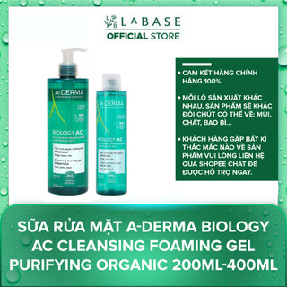 Sữa Rửa Mặt A-Derma Biology AC Cleansing Foaming Gel Purifying Organic 200ml-400ml