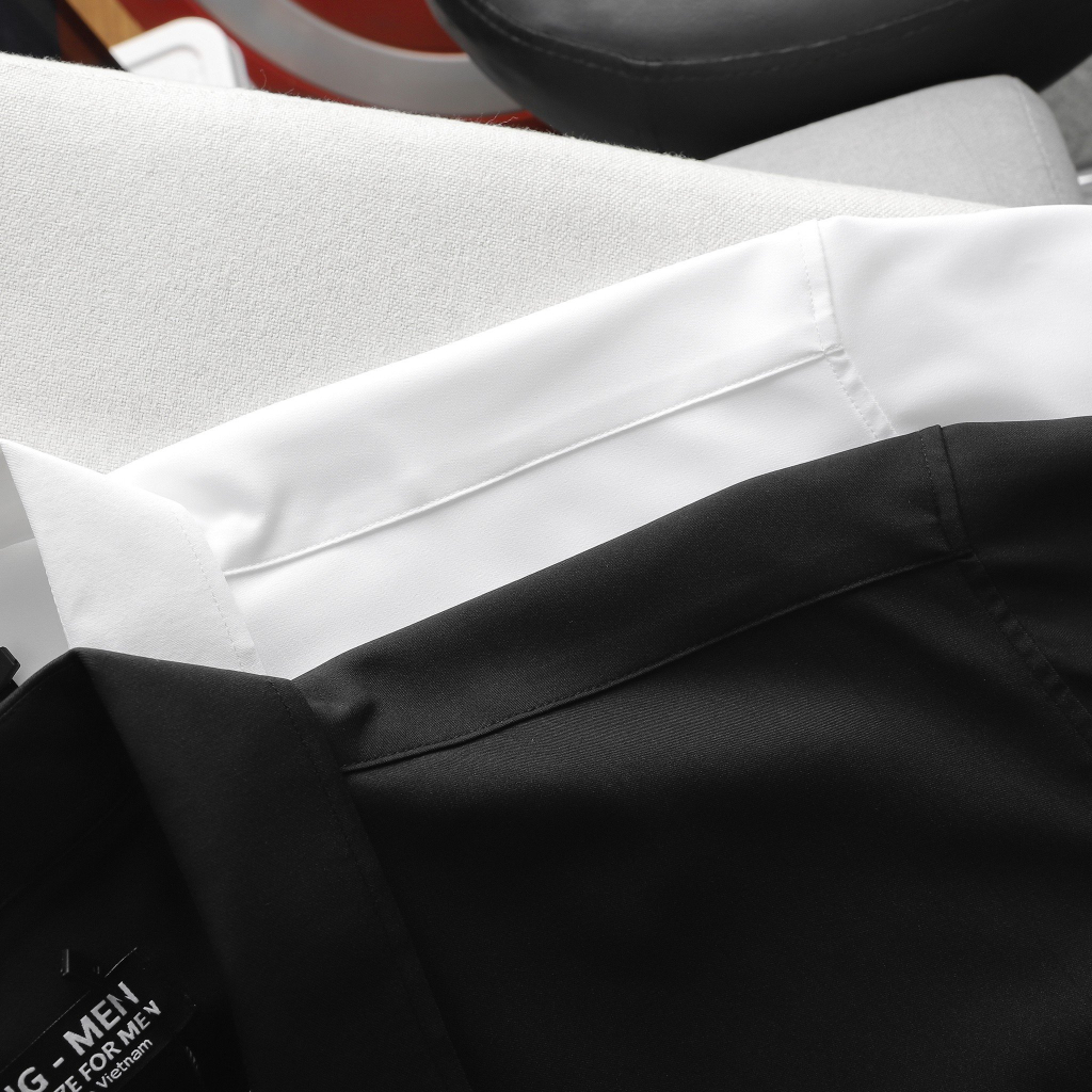 Big size - Áo sơ mi tay ngắn có túi phối dây đai ngang tay big size <130kg