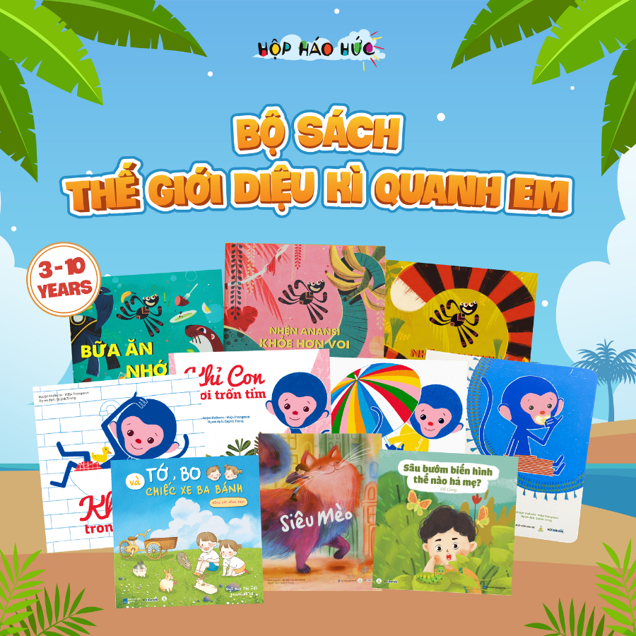 Sách cho bé - Combo 10 cuốn Thế Giới Diệu Kỳ Quanh Em 3-10 tuổi Hộp Háo Hức