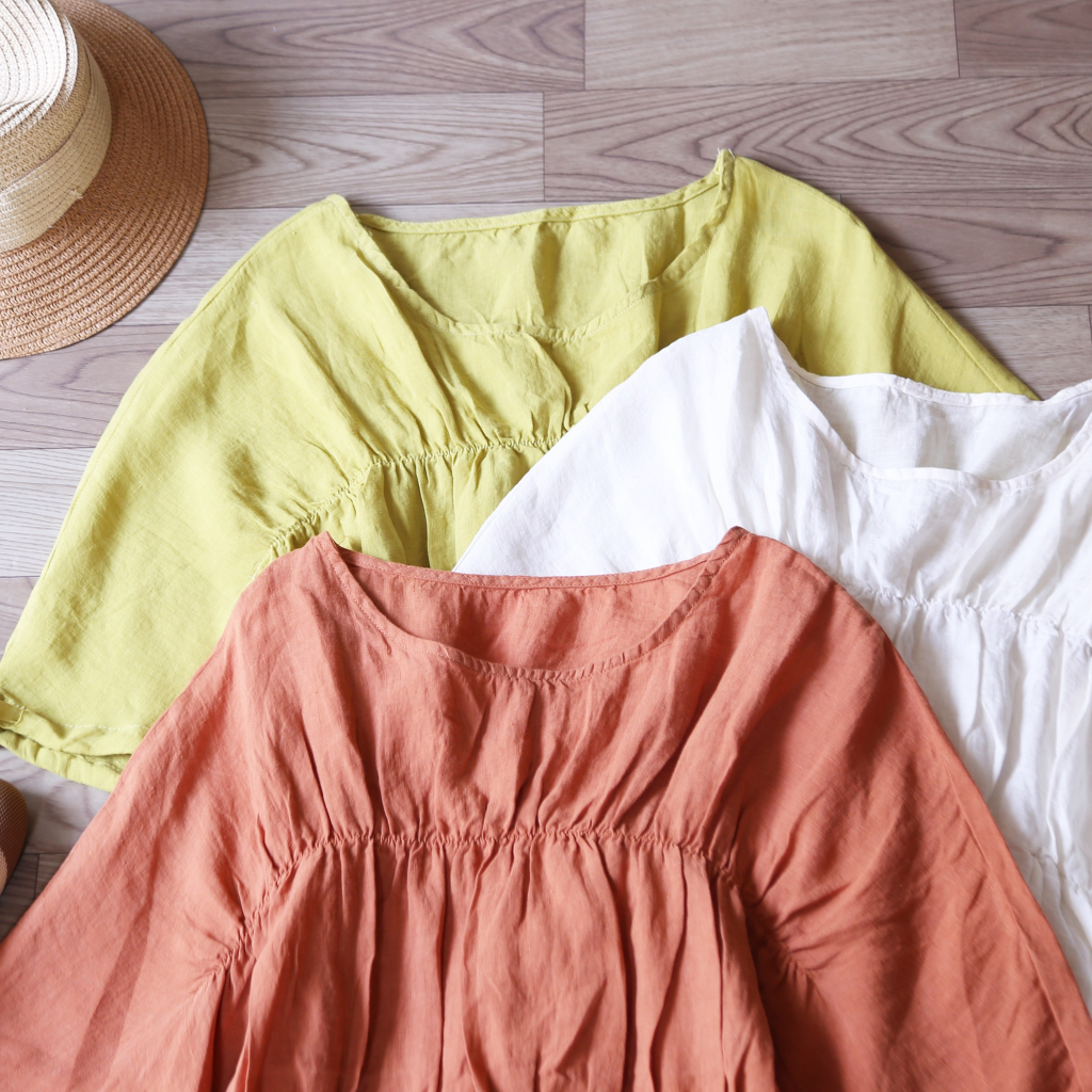 ÁO DƠI NHÚN CỔ TRÒN