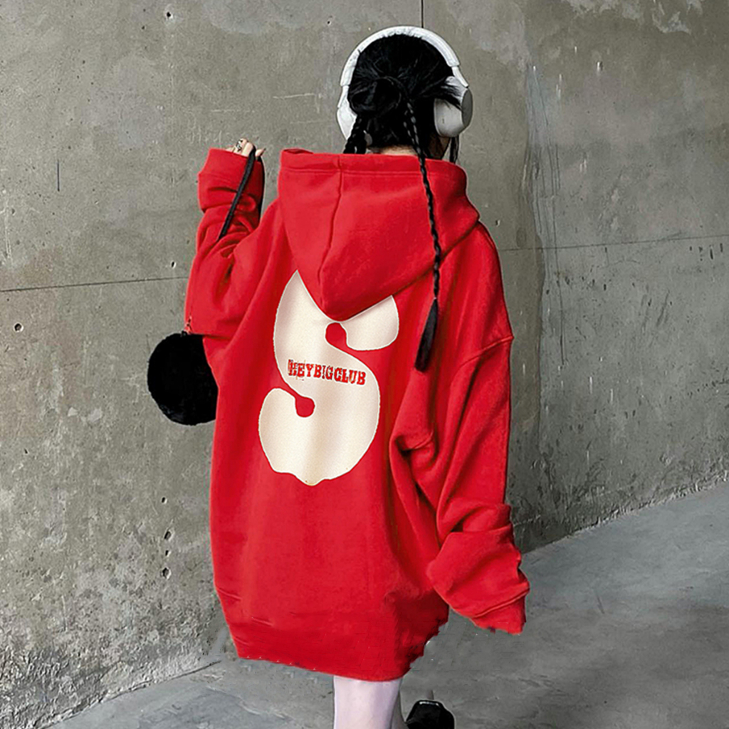 Áo Hoodie Dài Tay HD412 HALEY Chữ S Basic Nỉ Bông Nỉ Lông Cáo Form Rộng Unisex Nam Nữ Ấm Áp