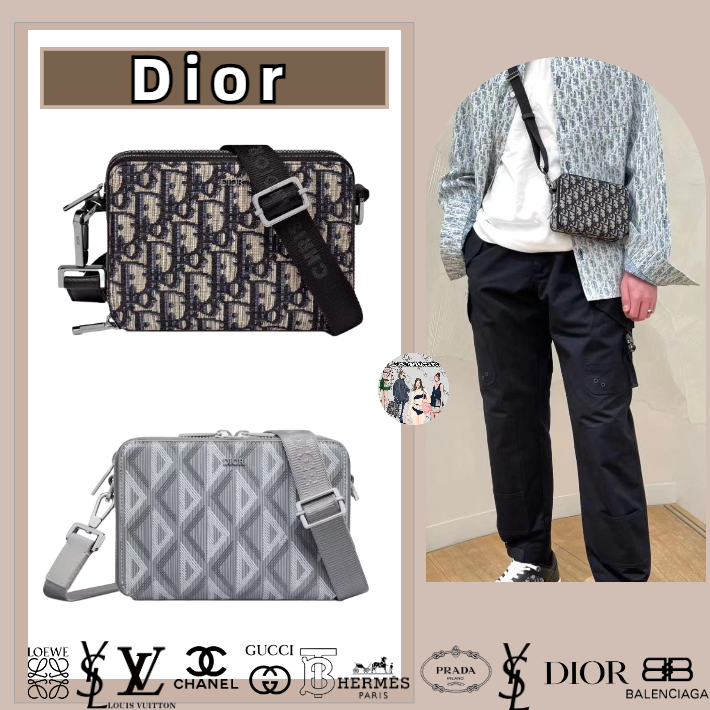 Dior / Clutch (có dây đeo) ​​/ Nam / Đeo chéo / Mini
