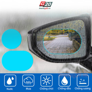 Cặp miếng dán gương kính ô tô nano Nhật Bản -  chống nước chống mờ cho gương chiếu hậu và kính chắn gió xe hơi GXE30