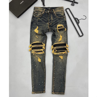 Quần Jean Vladak Vẩy Sơn Vá Da Nhăn Đen Quần Bò Nam Xanh Sẫm Vladak Lót Da Cao Cấp Chất Co Dãn 4 Chiều