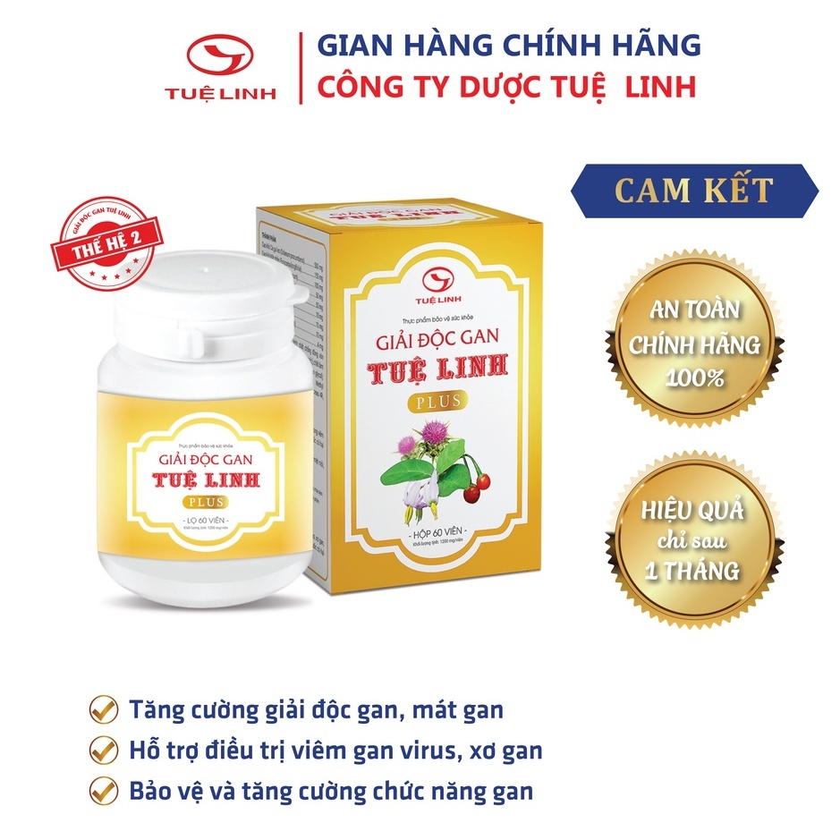 Giải Độc Gan Tuệ Linh PLUS Tặng 1 Gói Cao cà gai leo 10g Combo 2 hộp - Hỗ