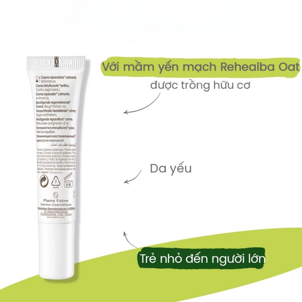 Kem Dưỡng A-Derma Epitheliale A.H Ultra Soothing Repairing Cream hỗ trợ liền sẹo, tái tạo da