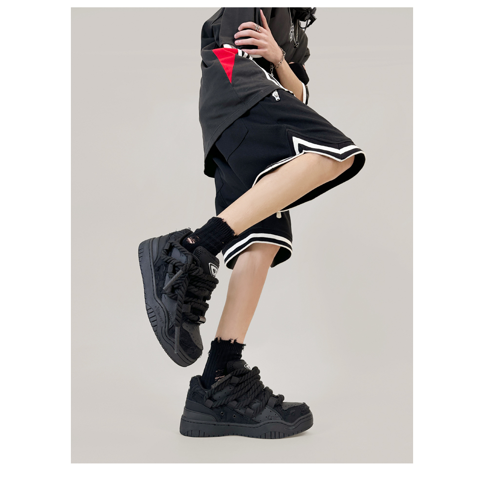 Giày Cat & Sofa Chính Hãng - Giày Nam, Giày Nữ Sneaker Cat&Sofa Black Destroyed Lace Phong Cách Đường Phố AC306