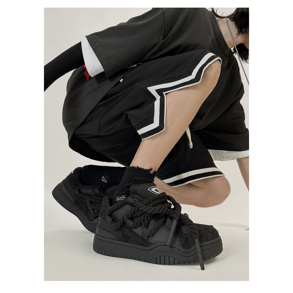 Giày Cat & Sofa Chính Hãng - Giày Nam, Giày Nữ Sneaker Cat&Sofa Black Destroyed Lace Phong Cách Đường Phố AC306