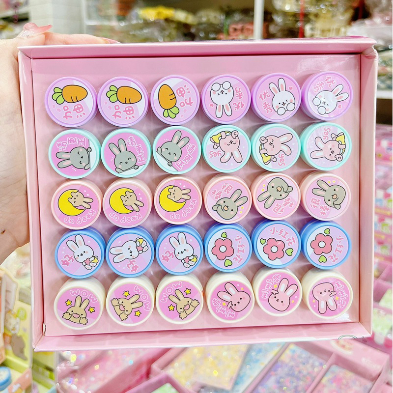 - Đồ Chơi Đóng Dấu Gấu, Mèo, Thỏ, Trái Cây Cute