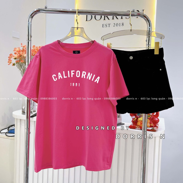 Áo phông thiết kế CALI 1991 chất liệu cotton co giãn 4 chiều full màu