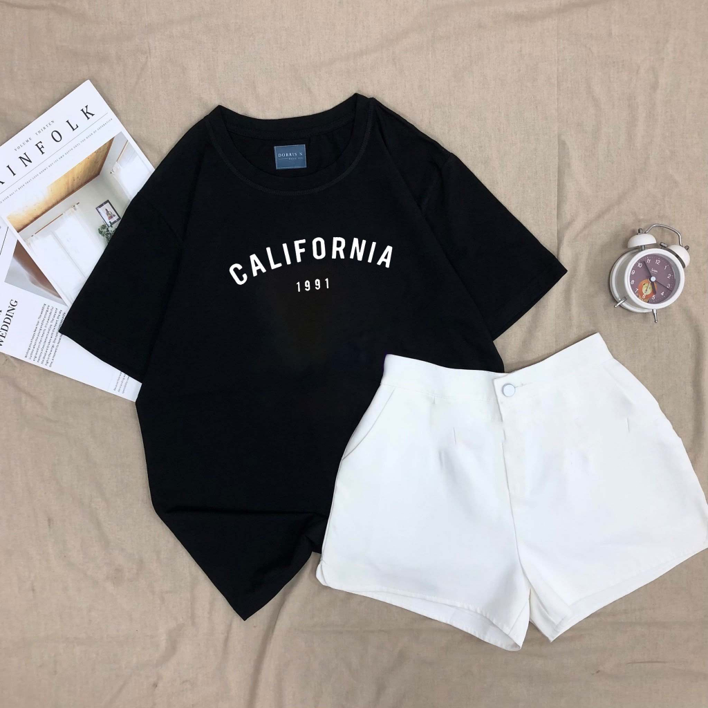 Áo phông thiết kế CALI 1991 chất liệu cotton co giãn 4 chiều full màu