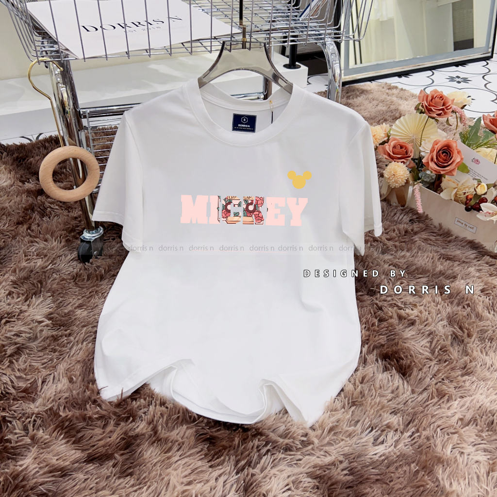 Áo thun MICKEY N091 chất liệu cotton 100% áo phông form rộng DORRIS N