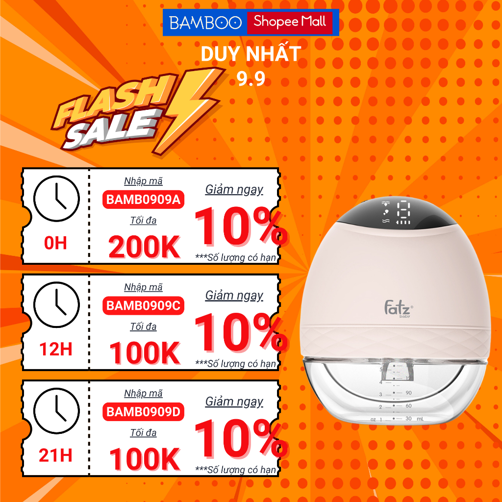 Máy hút sữa điện rảnh tay không dây Fatzbaby - FREEMAX 4 PLUS - FB1277RH (1 CHIẾC)