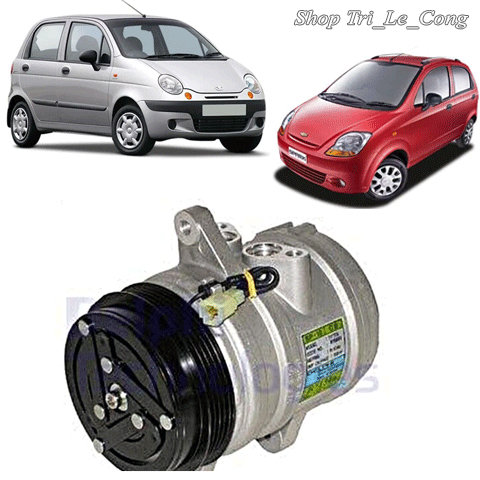 Matiz Lốc lạnh xe hơi ô tô Daewoo 1 2 3 Chevrolet Spark block máy nén điều hòa giàn nóng đời 1998 19