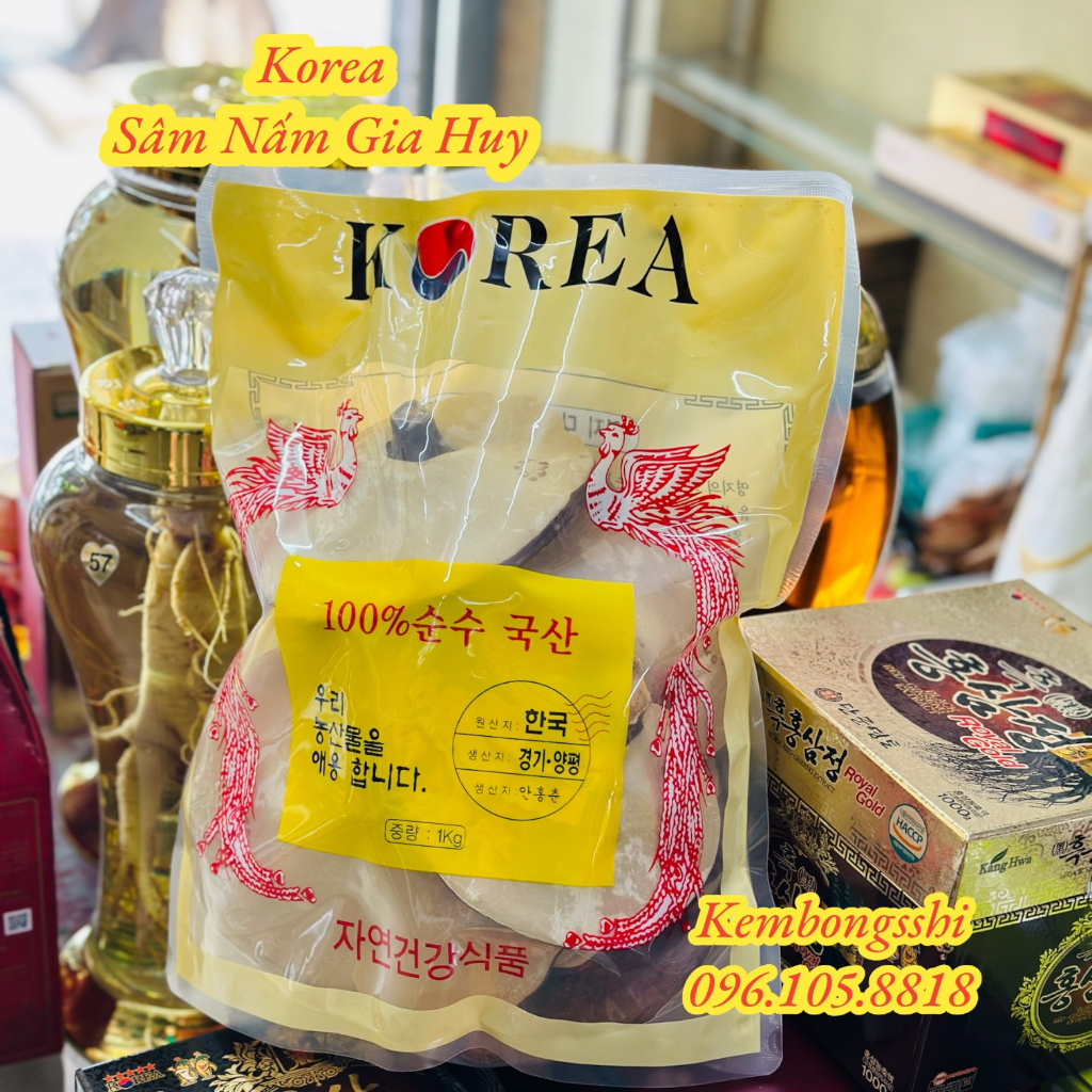 Nấm Linh Chi Túi Vàng Hàn Quốc, Túi 1kg
