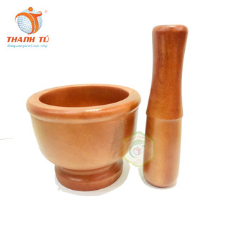 Bộ cối chày Gỗ Xà cừ giã gia vị