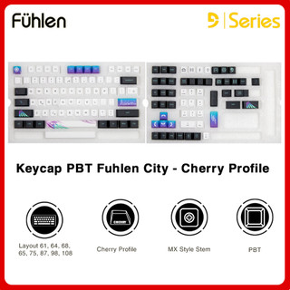 Keycap fuhlen nhựa pbt cao cấp dye sub 131 phím cherry profile