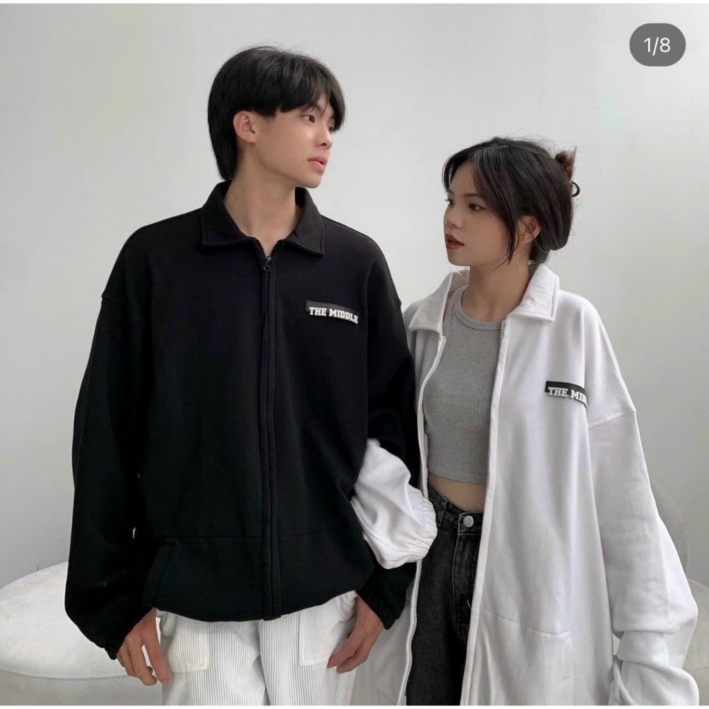 Áo khoác chống nắng nam dây kéo THE MIDDLE hàng đẹp phong cách-A2007