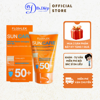 Kem chống nắng cho da dầu Floslek Sun Care Oil-free Sun Protection Tinted Cream SPF50+ 50ml