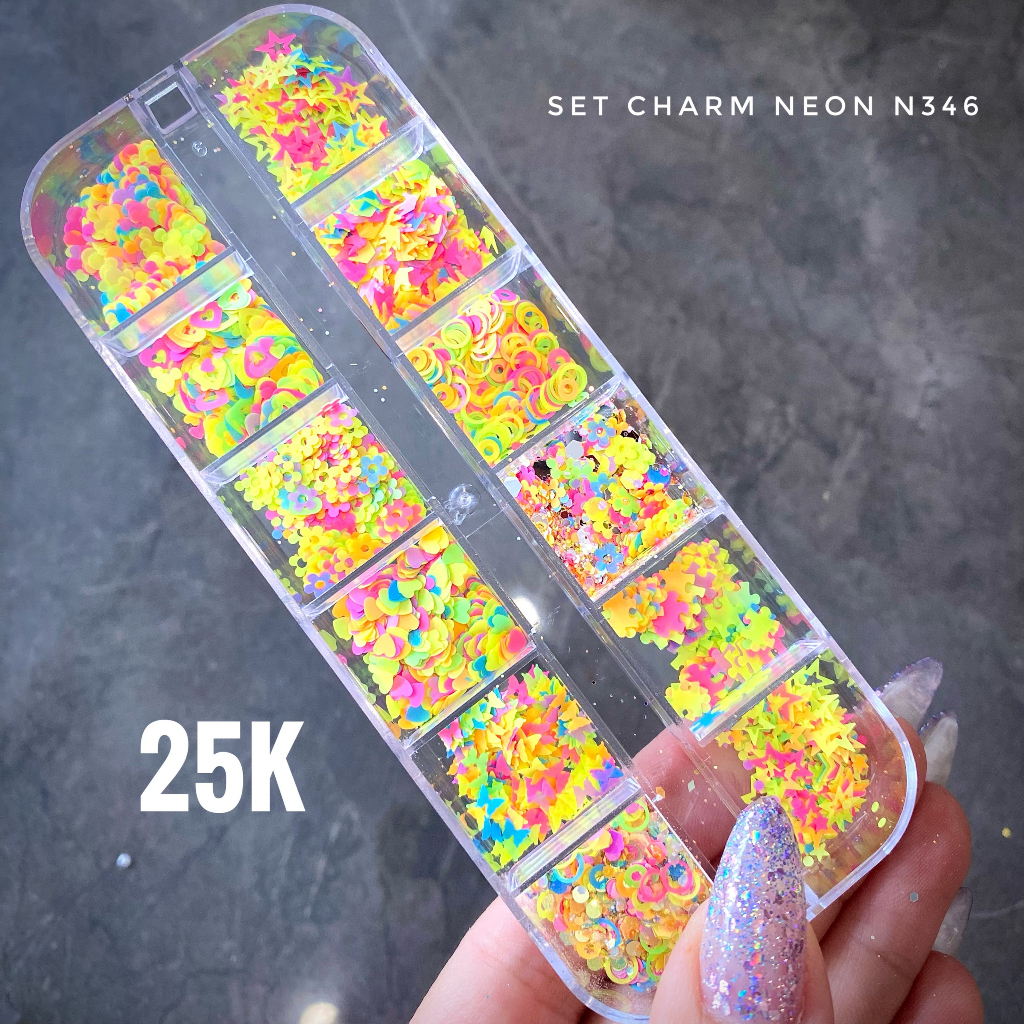 Set nhũ 12 ô-set nhũ 6 ô- đồ nails nhật quyên