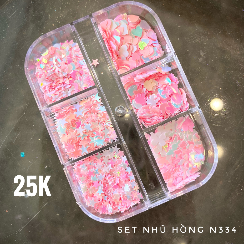 Set nhũ 12 ô-set nhũ 6 ô- đồ nails nhật quyên