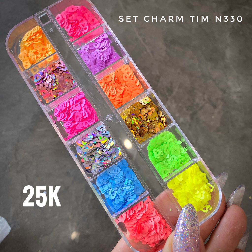 Set nhũ 12 ô-set nhũ 6 ô- đồ nails nhật quyên