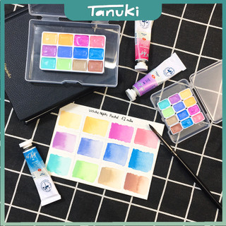 Pocket màu nước White Nights tông pastel
