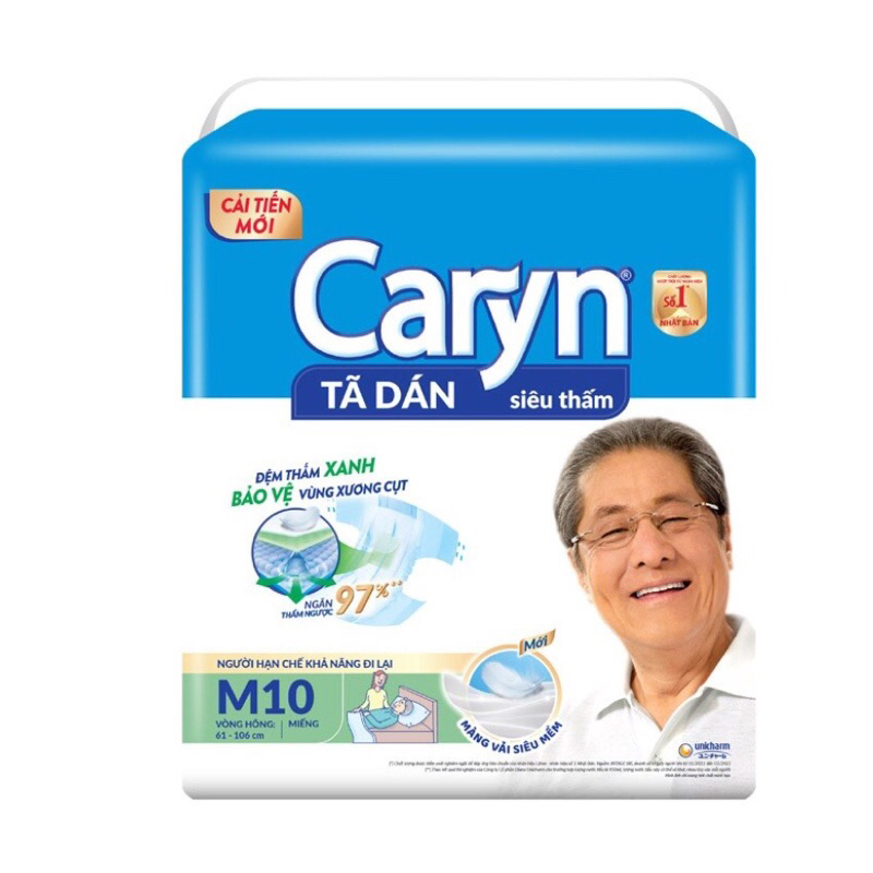 Tã dán người lớn Caryn M10 L10 XL10 M20 L20 XL20