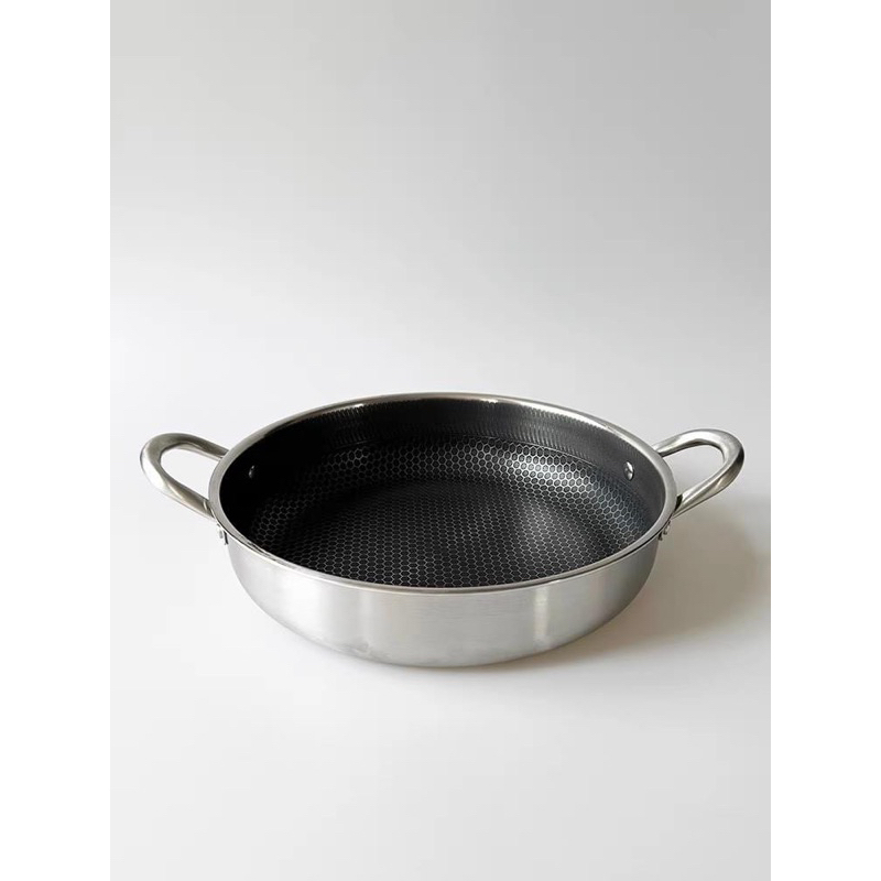 CHẢO TỔ ONG HÀNG ĐỨC SZ 28 ĐÁY PHẲNG 2 QUAI